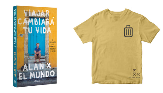 COMBO Libro AUTOGRAFIADO AXM + Playera de Viaje Carry ON