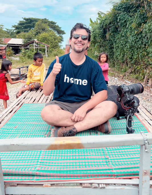 Playera azul AXM home unisex