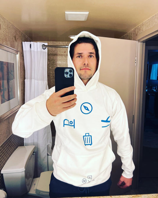 Hoodie blanca AXM Ciclo Viaje